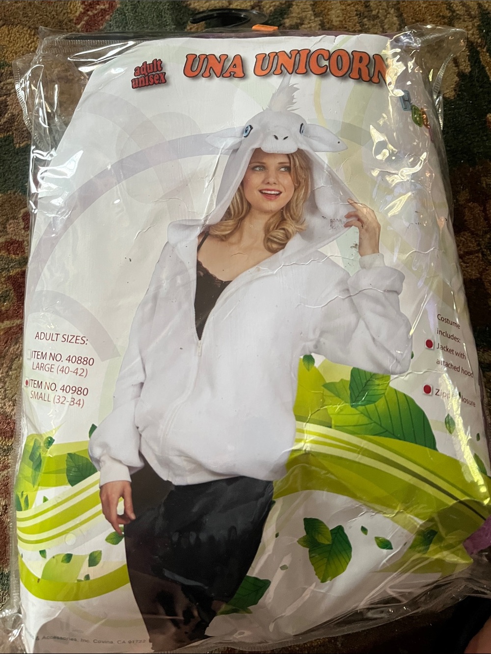 Adult White Hooded Costume Jacket